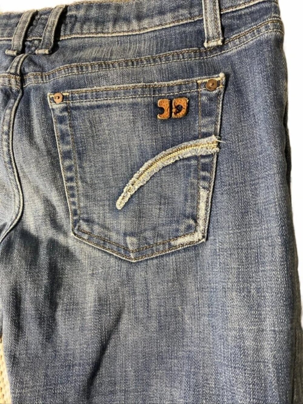 Joe's Jeans Sz W27 Womens Straight Socialite Kicker Medium Wash Blue Denim - Picture 4 of 5